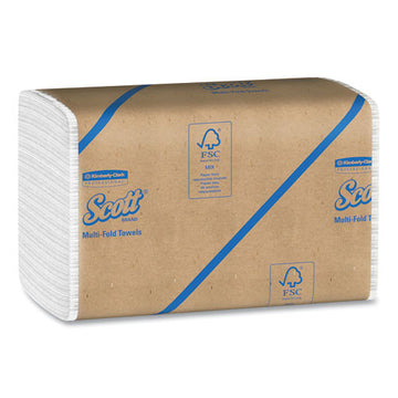 Scott® Essential Multi-fold Towels 100% Recycled, 9 1-5x9 2-5, White, 250-pk, 16 Pk-ct freeshipping - TVN Wholesale